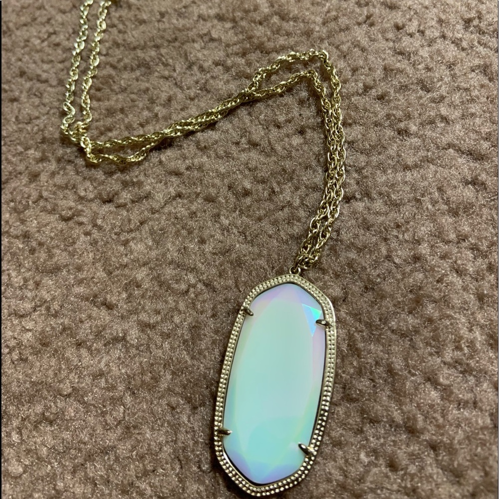 kendra scott long white necklace